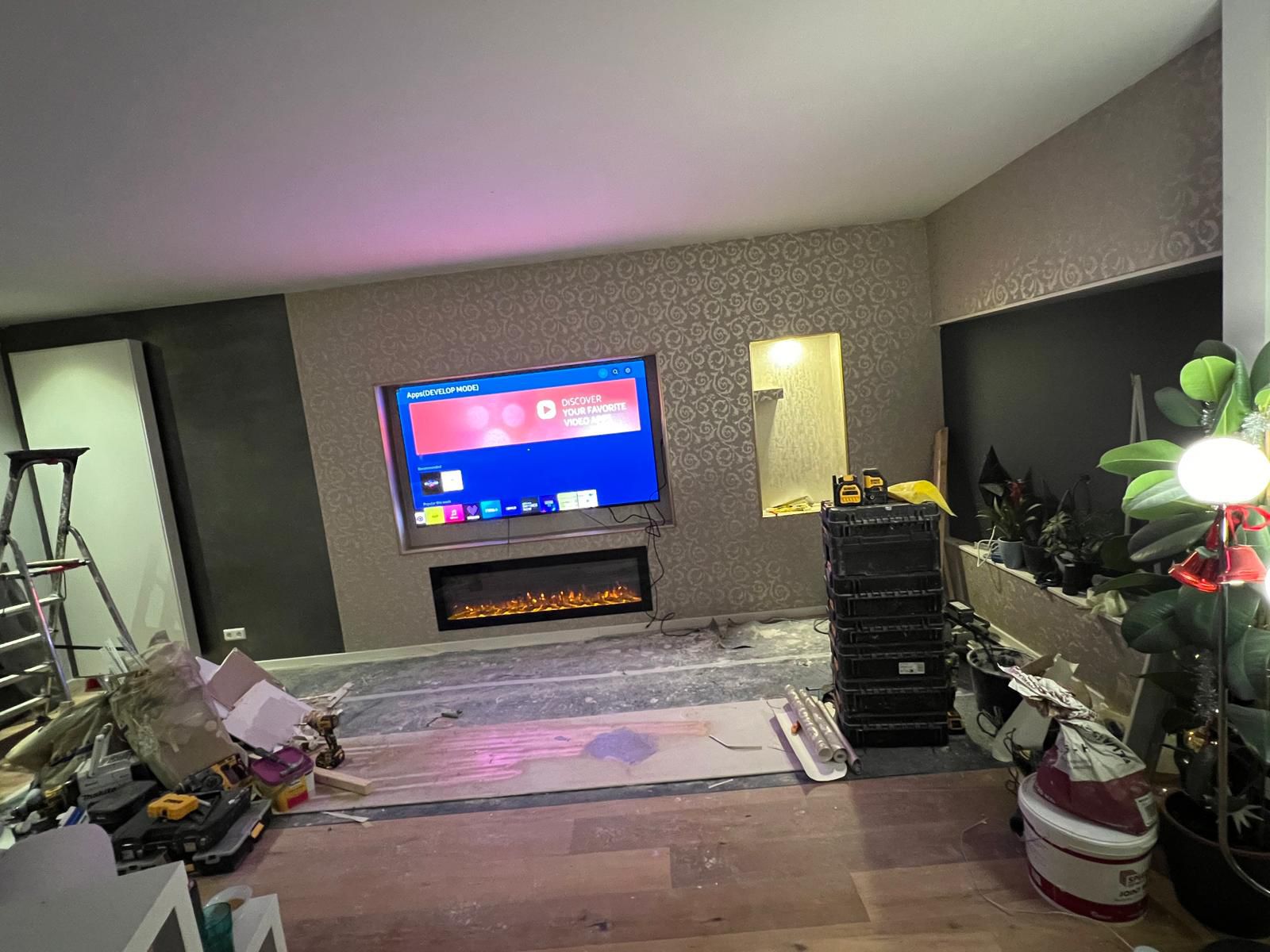 Woonkamer met haard